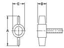 Wing Knob Dimensions
